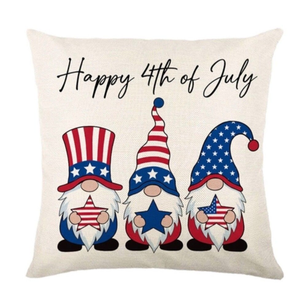 USA Patriotic 4th Of July Pillow Cover Set America 250 Decor Stars Fireworks NEW